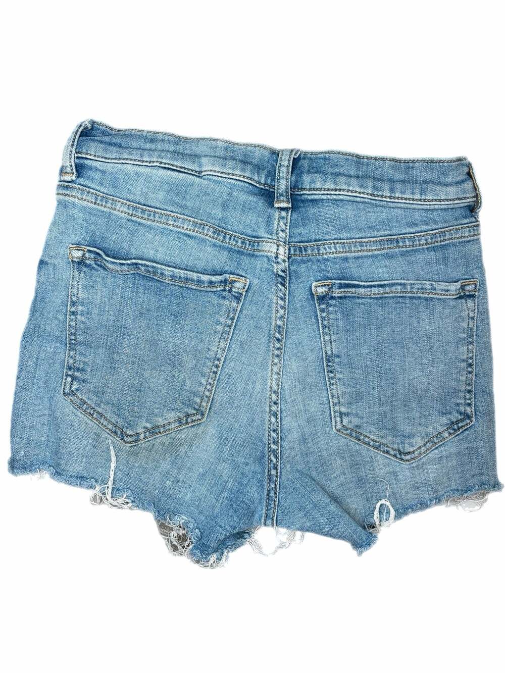 Banana Republic High Rise 3" Shorts Denim Raw Hem  size 26P